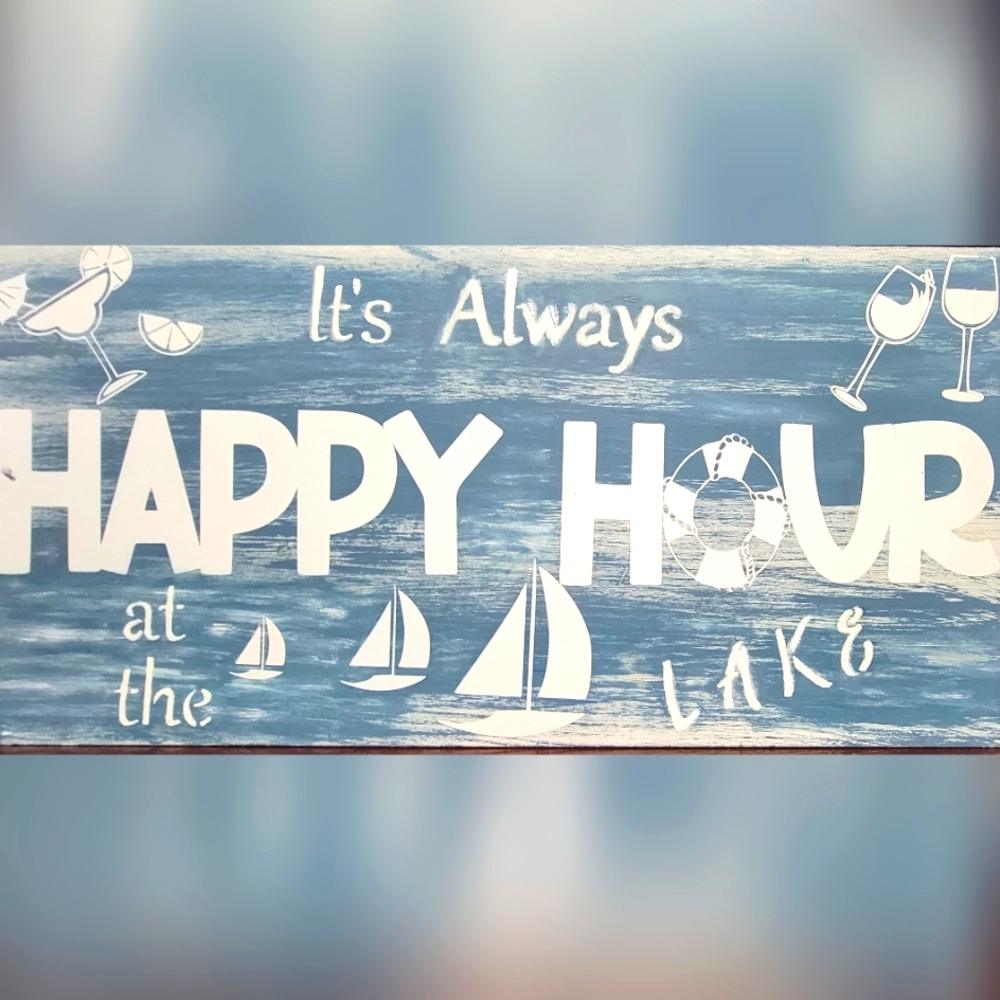 Handmade Lake house sign